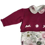 Tutina Intera In Caldo cotone E Lana Neonata LA SARTORIA DEI PICCOLI LT354