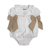 Pagliaccetto Mezza Manica In Cotone Con Fiocchi Neonata BABY FASHION 624.4