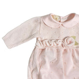 Pagliaccetto Manica Lunga In Filo E Tessuto Neonata BIMBALO' 7123