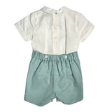 Completo Corto Elegante In Lino Con Bermuda Neonato PONTO POR PONTO 6330