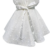 Abito Smanicato Elegante Battesimale In Pizzo Neonata ISABEL B16