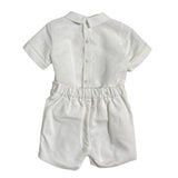 Completo Corto Elegante In Lino Con Bermuda Neonato PONTO POR PONTO 6143