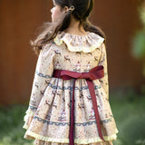 Warmes Langarmkleid aus Baumwolle mit Baby-Boyshorts MIMOSA ORQUIDEA