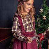 Completo Con Salopette In Velluto Bambina CALAMARO 11243