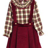 Completo Con Salopette In Velluto Bambina CALAMARO 11243