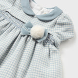 Abito Mezza Manica Punto Smoke In Caldo Cotone Neonata MAYORAL 2864