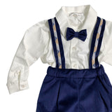 Completo In Velluto Blu Con Bermuda Neonato TETO E TATTA CB5460