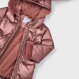 Giubbotto Imbottito Lungo Metallizato Con Cintura Bambina MAYORAL 4448