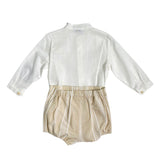 Completo Con Bermuda E Camicia A Righe Neonato YOEDU 0353