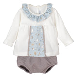 Set mit warmer Baumwoll-Culotte für Baby-Mädchen CALAMARO 17864