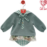 Completo Con Culotte E Felpa In Caldo Cotone Neonata DEL SUR 1838