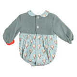 Pagliaccetto Manica Lunga In Caldo Cotone Fantasia Mongolfiere Neonato DEL SUR 1936