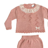 Tutina Spezzata Con Cuffia In Filo Di Cotone Neonata BABY FASHION 620.15