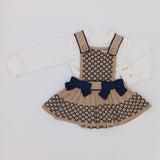 Completo 2 Pezzi Con Salopette E Camicia Neonata RAHIGO 25206