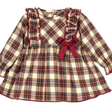 Abito Elegante Scozzese In Caldo Cotone Bambina CALAMARO 21312