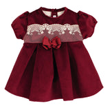 Abito Mezza Manica In Velluto Neonata CALAMARO 21314