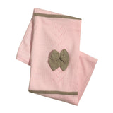 Coperta In Misto Lana Con Fiocco Neonata BEBE' MARGO' B060C