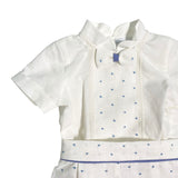 Completo Corto Elegante In Lino Con Bermuda Neonato PONTO POR PONTO 6312