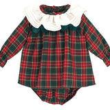 Abito Corto Con Culotte Scozzese Neonata CALAMARO 22104