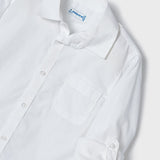 Camicia Basica Bianca Manica Lunga In Cotone Bambino MAYORAL 140N