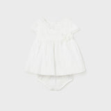 Abito Elegante Con Culotte In Organza E Pizzo Neonata MAYORAL 1821