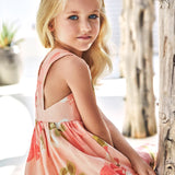 Abito Smanicato In Misto Lino Stampato Bambina MAYORAL 3911