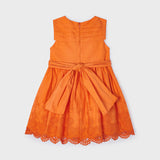 Abito Smanicato Ricamato In Cotone Bambina MAYORAL 3917