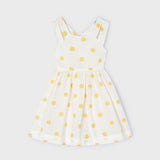 Abito Smanicato Jacquard Con Fiori Bambina MAYORAL 3922