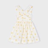 Abito Smanicato Jacquard Con Fiori Bambina MAYORAL 3922