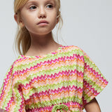 Abito Kaftano Stampato Zigzag Bambina MAYORAL 3942