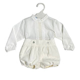 Completo 2 Pezzi Elegante Neonato Panna GRANLEI 23179