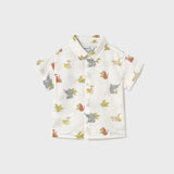 Camicia Mezza Manica Stampata In Cotone Neonato MAYORAL 1112