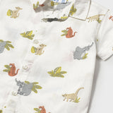 Camicia Mezza Manica Stampata In Cotone Neonato MAYORAL 1112