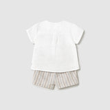 Completo Corto Con Bermuda E Camicia In Lino Neonato MAYORAL 1211B