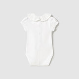 Body Mezza Manica Con Collo Volant In Cotone Neonata MAYORAL 1757