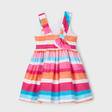 Abito Smanicato A Righe Multicolour Bambina MAYORAL 3920