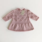 Abito In Misto Lana Con Poise A Rilievo Neonata BABBY 25239