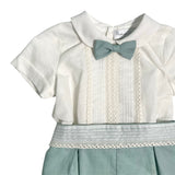 Completo Corto Elegante In Lino Con Bermuda Neonato PONTO POR PONTO 6321