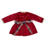 Abito in Velluto Bordeaux Neonata BABY FASHION 52813