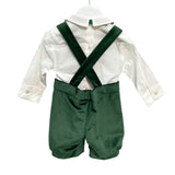 Completo Tre Pezzi Con Salopette In Velluto Neonato ISABEL C364