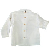 Camicia In Misto Lino Manica Lunga Con Tasche Bambino COCOTE 41086