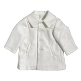 Ausgestellter Stoffmantel mit Kragen für Neugeborene ISABEL F537