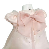Abito Svasato Mezza Manica In Organza E Strass Neonata PETIT 2016046