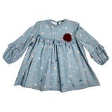 Abito Svasato Manica Lunga Fantasia Stampata Bambina DEL SUR 5180