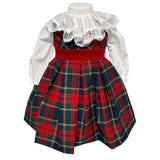 Schottisches ärmelloses Kleid mit Hemd für Baby-Mädchen ISABEL C492