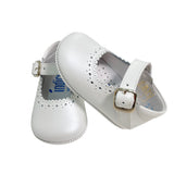 Ballerina Culla In Pelle Satinata Con Cinturino Neonata INDICE 1513S