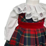 Schottisches ärmelloses Kleid mit Hemd für Baby-Mädchen ISABEL C492