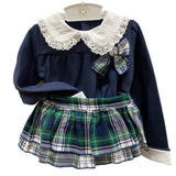 Completo con culotte Scozzese Neonata VALENTINA BEBES KAX216