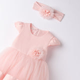 Abito Elegante Battesimale Neonata MINIBANDA B712