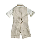 Completo Elegante In Misto Lino Neonato BUFI M0168A